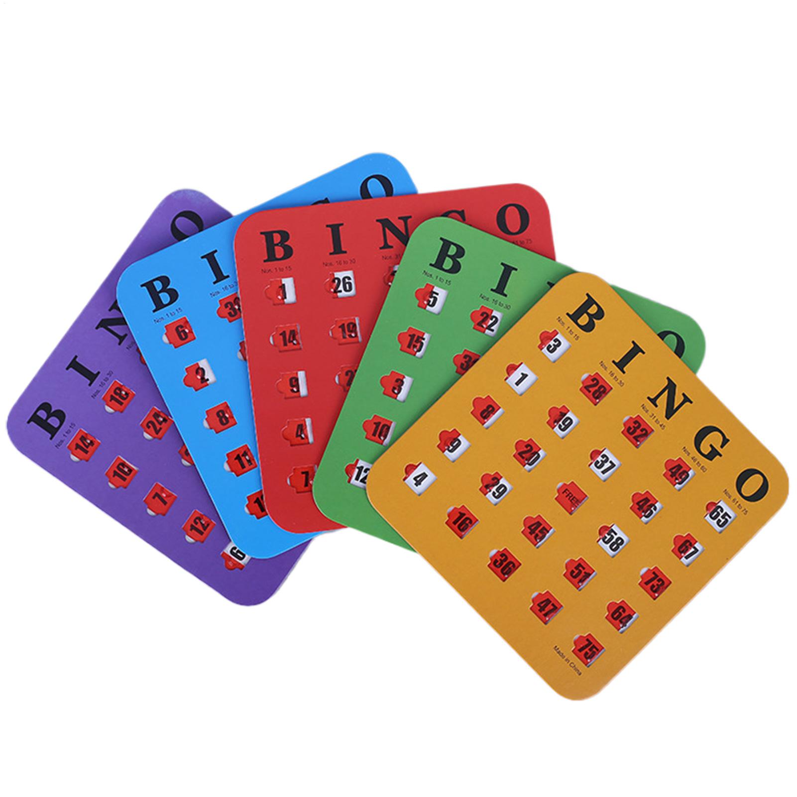 Party Games School - 5 tarjetas de juego de bingo
