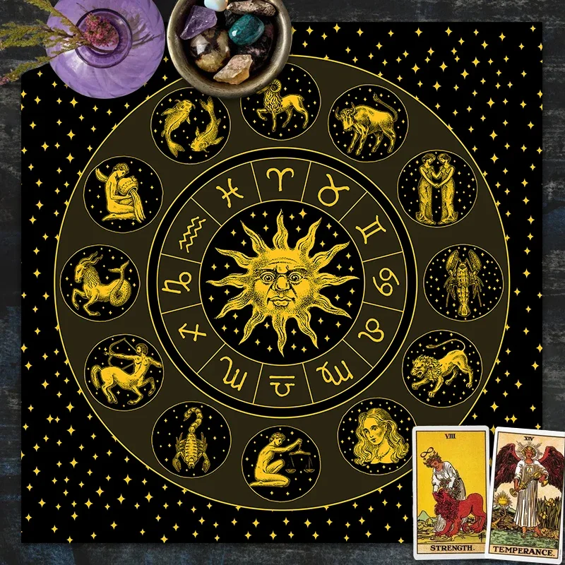 Zodiac Party Games - Paño de Tarot de Terciopelo con
