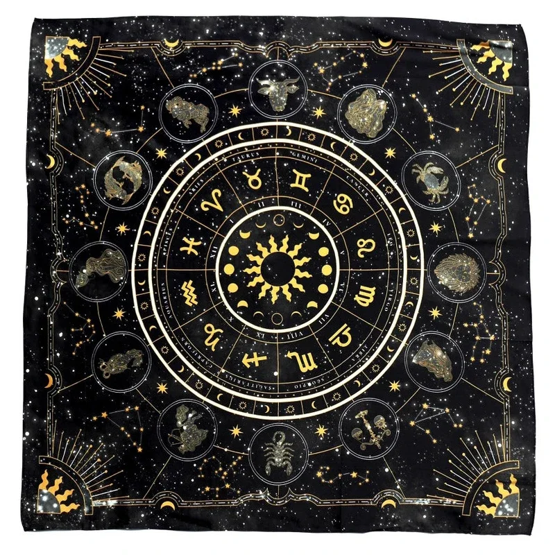 Zodiac Party Games - Tapete de Terciopelo para Tarot con