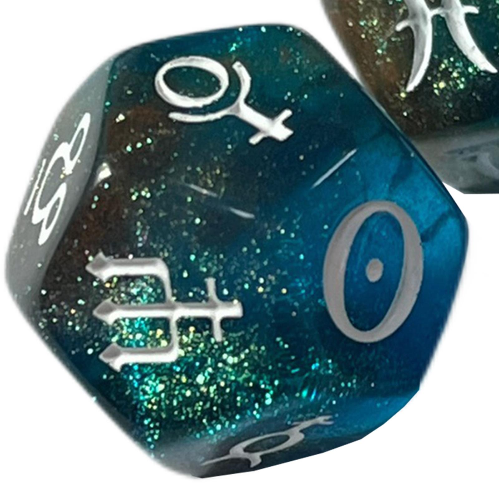 Zodiac Party Games - Dados Astrológicos de Dodecaedro, Acrílicos, para