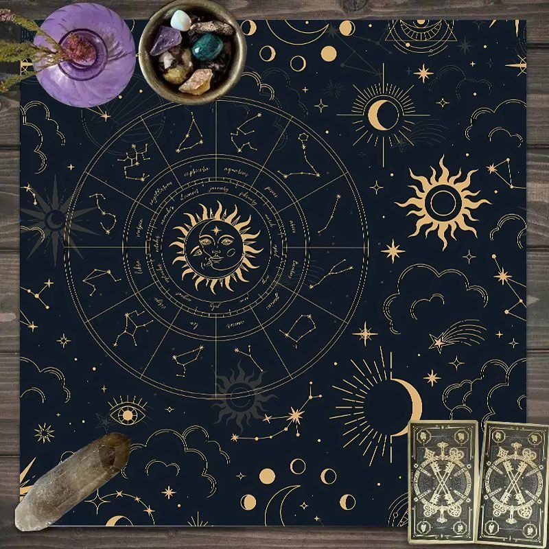 Paño de Tarot con Patrón del Z - Zodiac Party Games reseña y precio