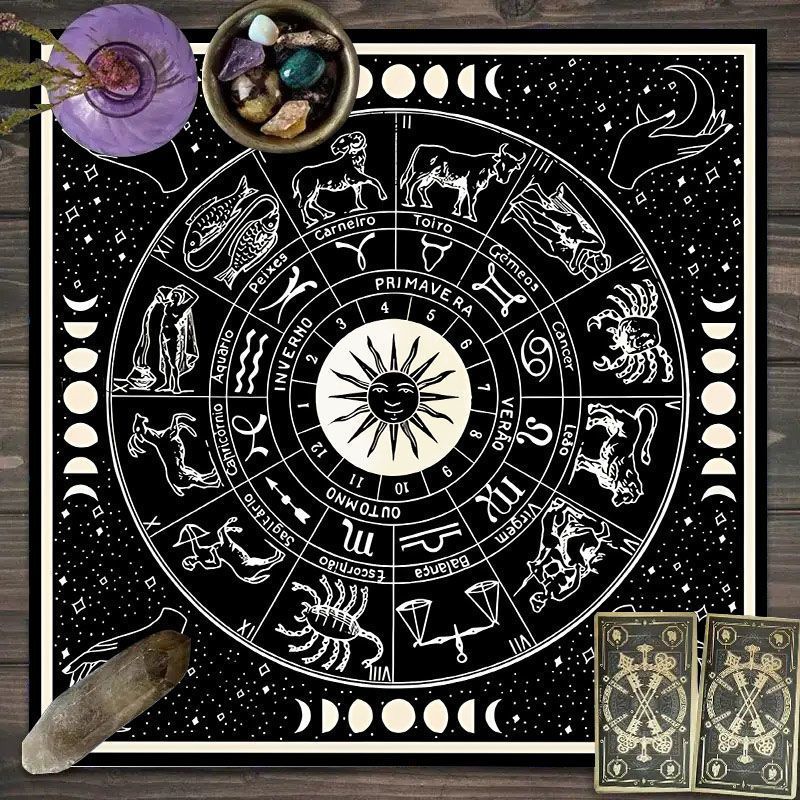 Mantel de Tarot con Patrón del - Zodiac Party Games reseña y precio
