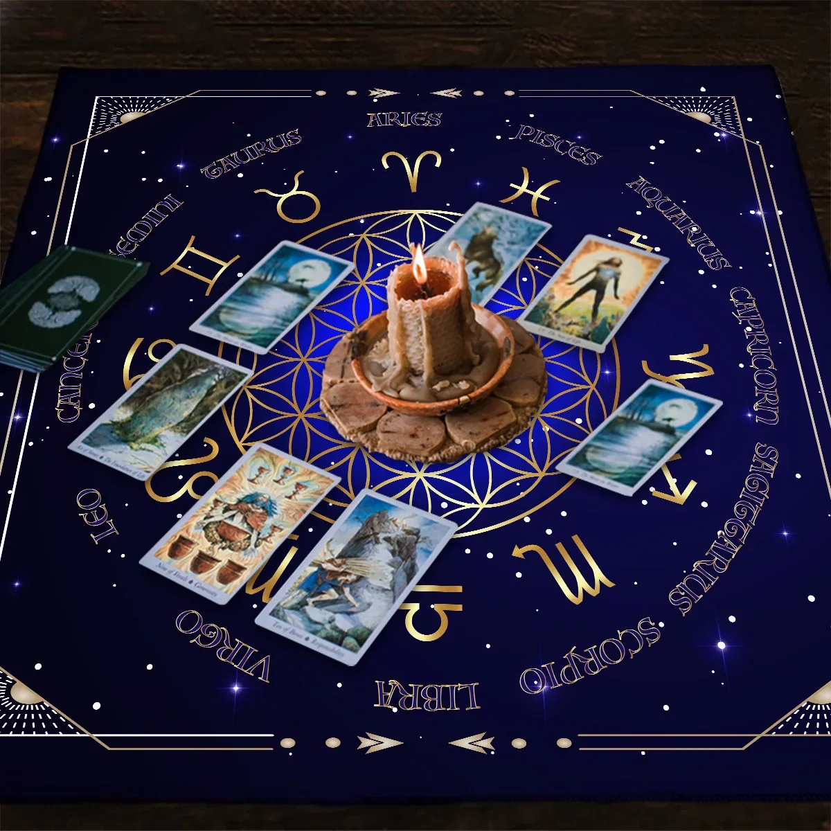 Mantel de Tarot de rueda del z - Zodiac Party Games reseña y precio